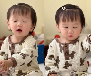 An Nguy hí hửng tung loạt ảnh 'tấu hài' làm mặt xấu của con gái, trông vừa lầy lội vừa cưng hết nấc