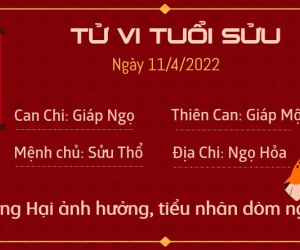 Tử vi thứ 2 ngày 11/04/2022 của 12 con giáp: Sửu đề phòng tiểu nhân, Mùi đón tài lộc