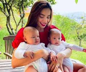 Hà Hồ khoe 2 thái cực đối lập của cặp song sinh Leon - Lisa trong hậu trường, đáp trả khi bị nói 'làm màu' vì đưa con đi làm