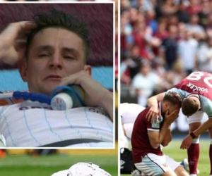 Gây chấn thương kinh hoàng cho đối thủ, cầu thủ West Ham khóc nức nở