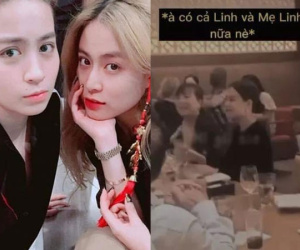 Dân tình truyền tay nhau clip Hoàng Thùy Linh và mẹ tham dự tiệc nhà Gil Lê