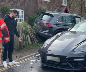Bruno Fernandes gặp tai nạn với chiếc Porsche Panamera 94.000 bảng