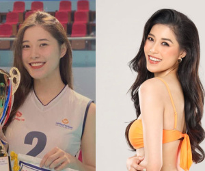 Sau giải nghệ, 'hoa khôi bóng chuyền' lột xác gợi cảm thi Hoa hậu