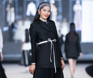 Đang catwalk, Nam Em ngẫu hứng nhảy cha cha cha, fan hốt hoảng: 'Đi diễn hài hả?'