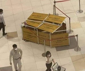 Nam bảo vệ rơi từ tầng cao Aeon Mall xuống đất, nằm bất động trên vũng máu