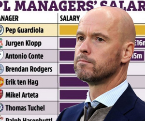 Ten Hag nhận lương chỉ bằng một nửa so với Pep