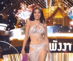 Bán kết Miss Grand Thái Lan: Thí sinh liên tục té ngã, 'lộ hàng' trên sân khấu, hành động của cameraman được khen hết lời