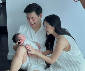 Salim và chồng thiếu gia làm tiệc đầy tháng cho ái nữ, nhóc tì lộ khung hình khóc nức nở cực yêu