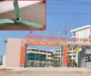 Hiệu trưởng trần tình vụ quạt trần rơi khiến học sinh bị thương