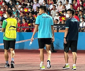 Hoàng Anh, Văn Tùng chấn thương ở trận U23 Việt Nam vs U23 Indonesia