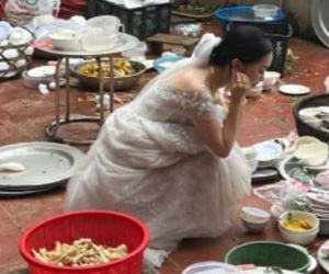 Vợ Hà Đức Chinh lên tiếng trước thông tin 'vừa về nhà chồng, chưa kịp thay đồ cưới đã phải rửa bát'