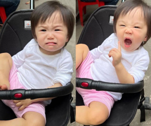 Con gái An Nguy bị mẹ 'dìm hàng' không thương tiếc: Dáng ngồi cực bá đạo, biểu cảm lại còn lầy lội cỡ này