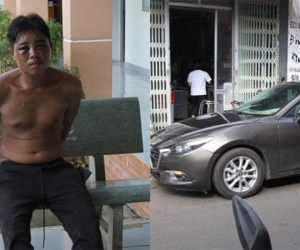 Thấy ô tô người khác tưởng xe mình, nam thanh niên vác bê tông 'ra sức' đập phá