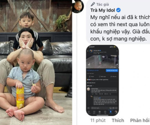 Thấy con trai nhỏ bị chê 'ngu' vì vô tình cầm cọ bồn cầu chải đầu cho anh trai, Trà My Idol có ngay phản ứng cực gắt