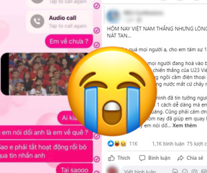 Việt Nam vô địch, chưa kịp ăn mừng nam thanh niên đã cay đắng phát hiện người yêu 'về quê' trên sân Mỹ Đình cùng trai, nghi vấn là 'tiểu tam' trong vụ trốn 'chính thất' đi xem bóng đá