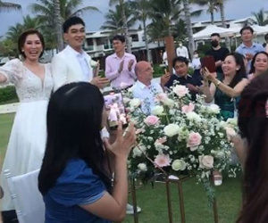Diễn viên Khương Ngọc bất ngờ tổ chức hôn lễ cùng bạn gái sau nhiều năm chung sống
