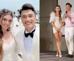 Xôn xao vợ mới cưới Bùi Tiến Dũng có thai, lộ cả giới tính em bé?