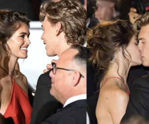 Cannes 2022: Ái nữ huyền thoại Cindy Crawford - Kaia Gerber hôn thắm thiết bạn trai tại buổi ra mắt phim