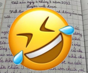 Cười thả ga văn tả chú mèo nhà hàng xóm của bé gái tiểu học