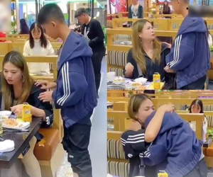 Đi ăn hàng bỗng thấy người phụ nữ giống mẹ, câu bé chạy lại xin ôm 1 cái và cái kết khiến ai nấy rưng rưng