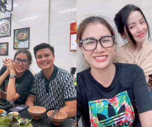 Quang Hải cùng 'bạn gái tin đồn' vui vẻ đi ăn tại quán bún đậu của người mẫu Trang Trần