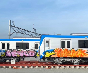 Hai đoàn tàu metro tại TP HCM bị vẽ bậy