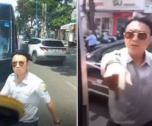 Tài xế xe khách Hoa Mai chạy lấn làn, 'hổ báo' đòi đánh người khi bị nhắc nhở