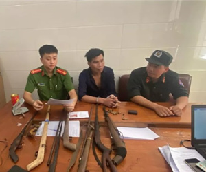Phá tụ điểm ma tuý, tịch thu 7 khẩu súng tự chế