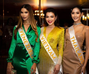 Khoảnh khắc Trân Đài 'giáp mặt' với thí sinh Thái Lan: Hai chị nắm tay nhau vào Top 2 luôn đi