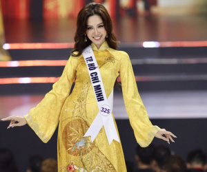 Top 41 Miss Universe Vietnam 2022 trình diễn áo dài: Thảo Nhi thướt tha, Lệ Nam yêu kiều trong sự hò hét