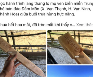 Cơ quan chức năng xác minh thông tin cọc nhựa chữ Trung Quốc 'Thổ địa giới tiêu' trôi sang Khánh Hòa