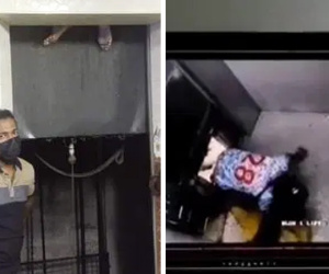 Người đàn ông suýt bị nghiền nát chân khi đi thang máy