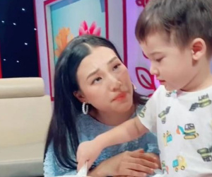 Quý tử bị dân mạng nhận xét 'có dấu hiệu của bệnh tự kỷ', Hoàng Oanh phản ứng ra sao?