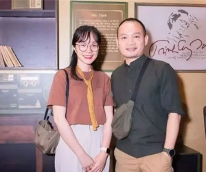 Con dâu nhà báo Lại Văn Sâm hiếm hoi lộ diện cùng chồng
