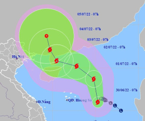 Bão số 1 có thể giật cấp 12, đang hướng vào khu vực phía Bắc