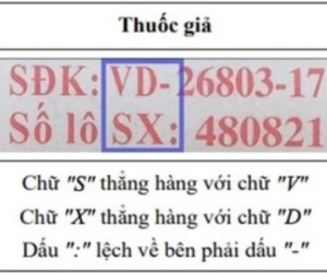 Một loại thuốc giảm đau, hạ sốt bị làm giả