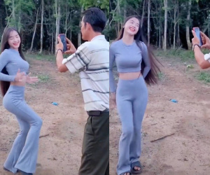 Nhảy gợi cảm trước mặt bố, 'hot girl dân tộc' lại ăn 'gạch'