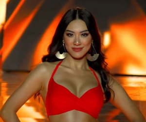 Kim Duyên body bốc lửa, catwalk 'siêu dẻo' trong phần thi áo tắm tại bán kết Miss Supranational