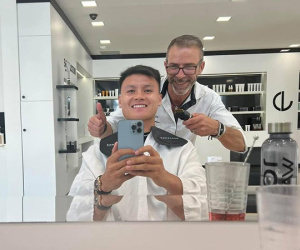 Quang Hải đi cắt tóc, làm quen dần với cuộc sống ở Pháp