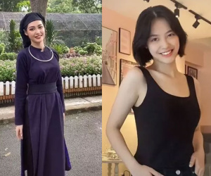 Mặt mộc ít son phấn của Hoa hậu Nông Thúy Hằng
