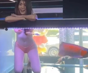 Cửa hàng để các cô gái mặc hở hang ngâm mình trong bể cá