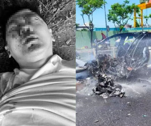 Hiện trường vụ tai nạn kinh hoàng của Lâm Chí Dĩnh: Nam tài tử máu me đầy mặt, siêu xe cháy thành phế thải