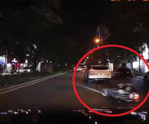 Clip: Thót tim với cảnh ô tô liên tục đánh võng, hàng loạt xe máy thoát hiểm