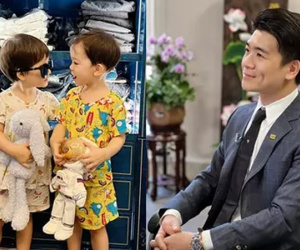 Đăng ảnh cặp sinh đôi, con trai bầu Hiển lộ tủ đồ như shop thời trang