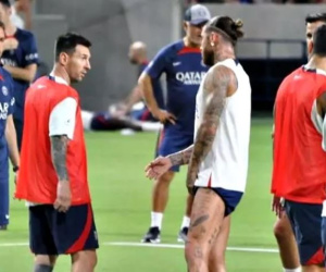 Messi nổi cáu vì bị Ramos chặt chém trên sân tập