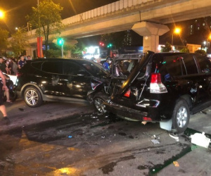 Tạm giữ tài xế ôtô Santa Fe gây tai nạn liên hoàn tại Hà Đông