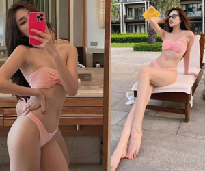 Đỗ Thi Hà tung loạt ảnh bikini khoe body 'cực phẩm', đôi chân dài 1m11 chiếm trọn spotlight