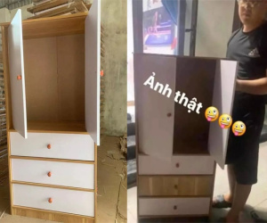 Hí hửng đặt mua tủ siêu khuyến mại 2000k còn 399k, nhận hàng tí ngất vì tuyệt vọng