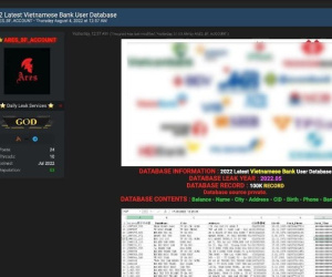 Thông tin tài khoản ngân hàng của 100 ngàn người Việt bị hacker rao bán