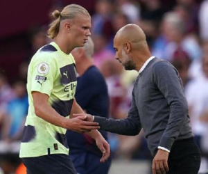 Guardiola: 'Haaland sẽ đấm vào mặt đồng đội dám tranh penalty'